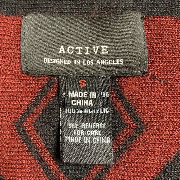 Active Designed in Los Angeles Geometric Knit Fringe Open Front Cardigan - Picture 11 of 14